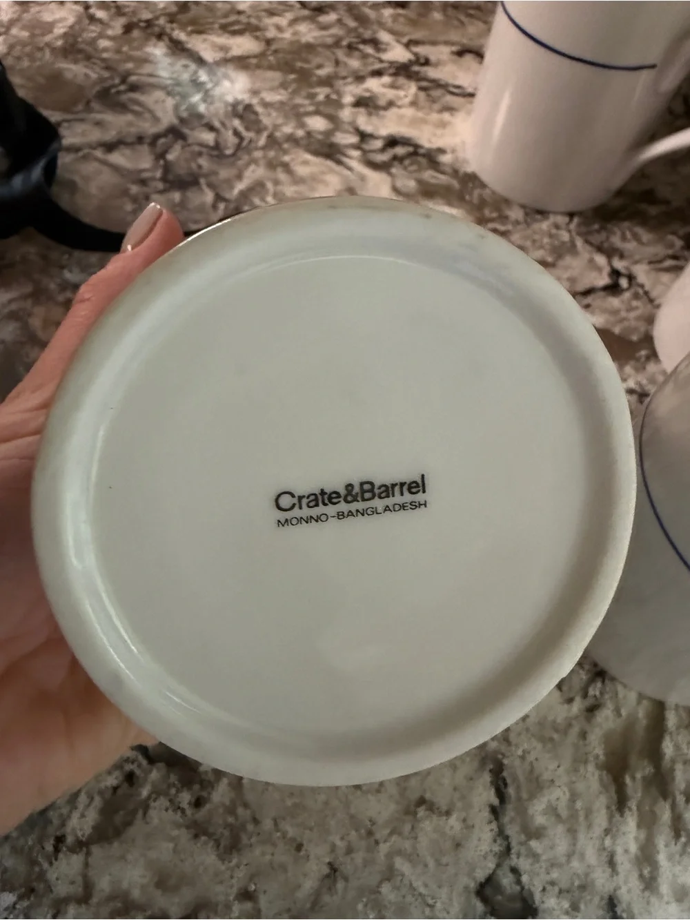 Set of 4 Crate & Barrel Catalina Mugs